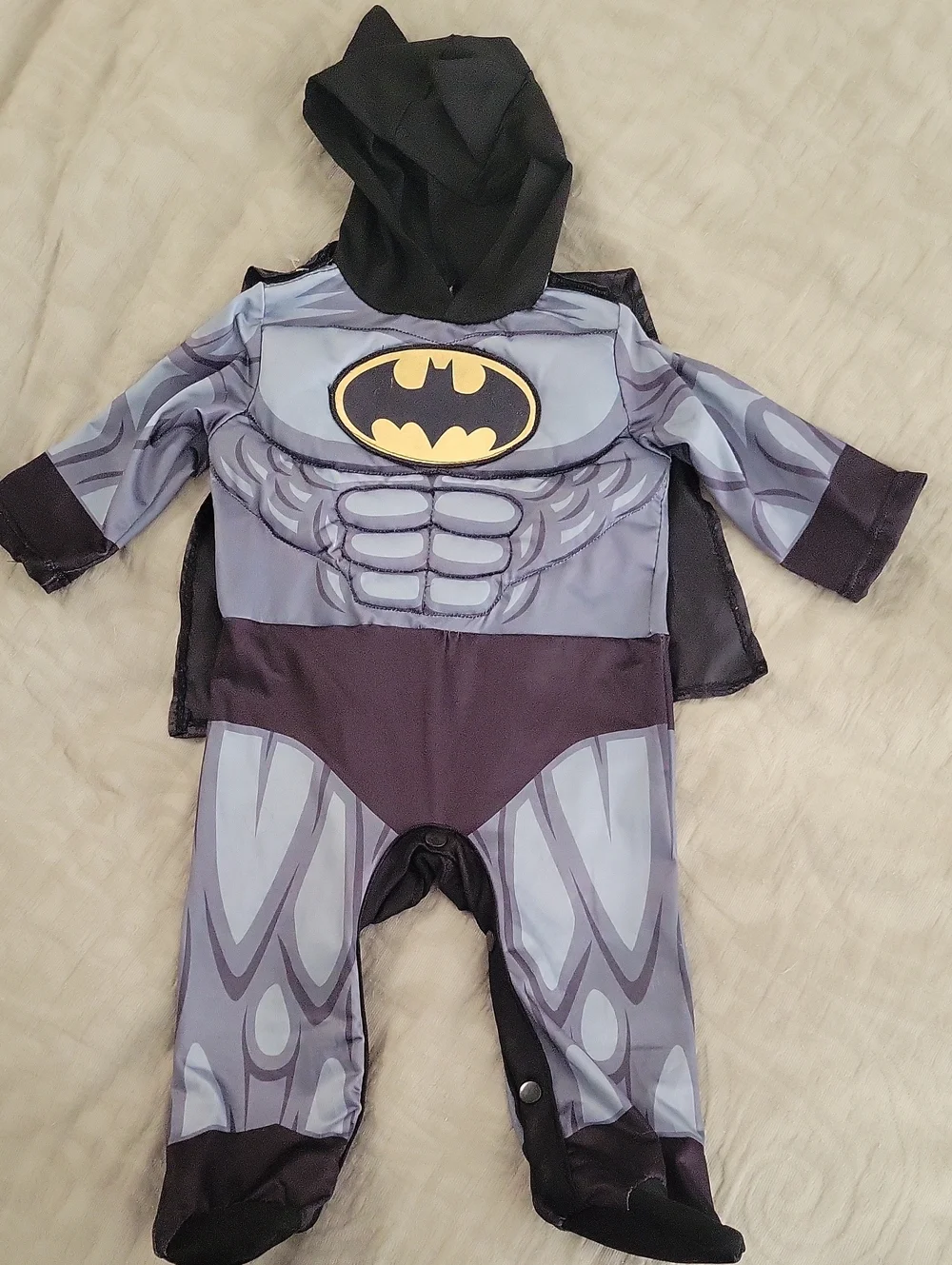 Batman Toddler Jumpsuit Costume - Gray and Black